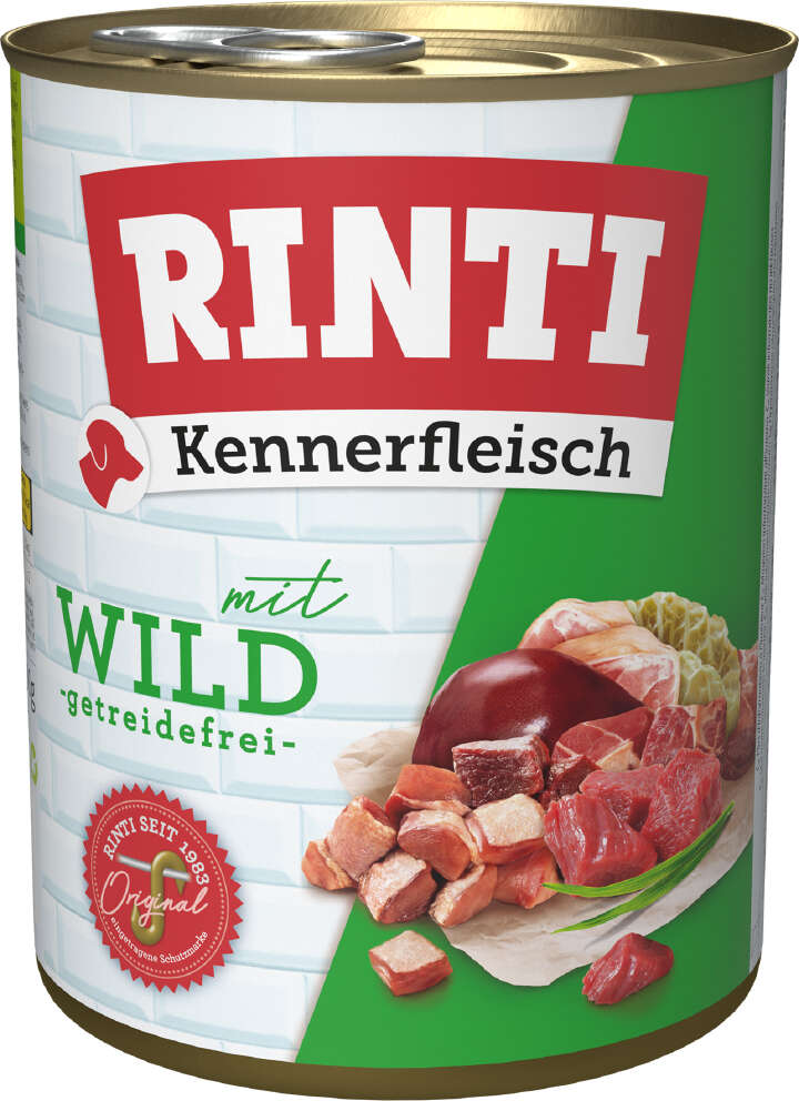 RINTI Hunde-Nassfutter Kennerfleisch mit Wild